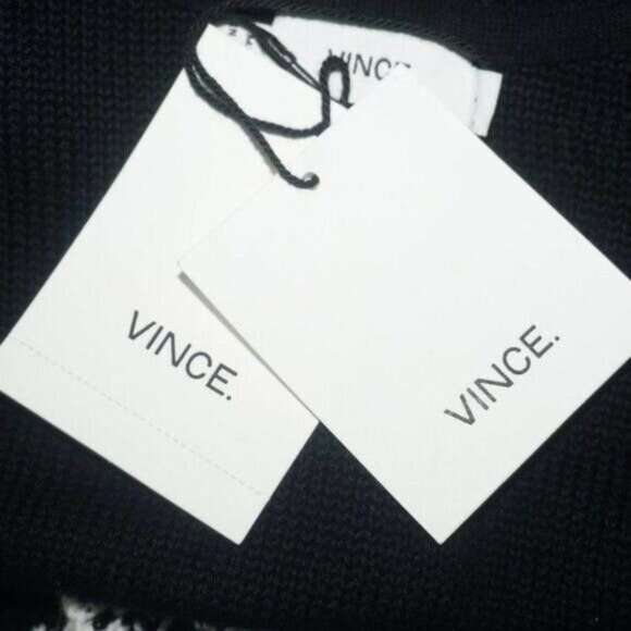 Vince Black White Duster Cardigan Sweater Vest - Picture 5 of 10